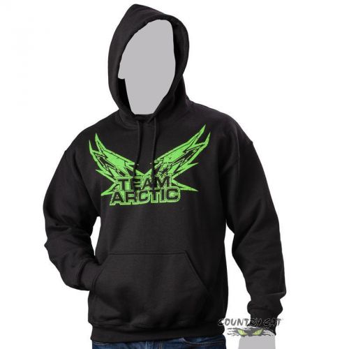 Arctic cat men&#039;s team arctic flag hoodie sweatshirt pullover - lime - 5269-64_