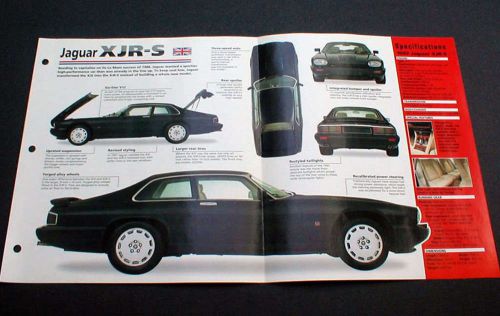 1992 jaguar xjr-s coupe unique imp brochure &#039;92