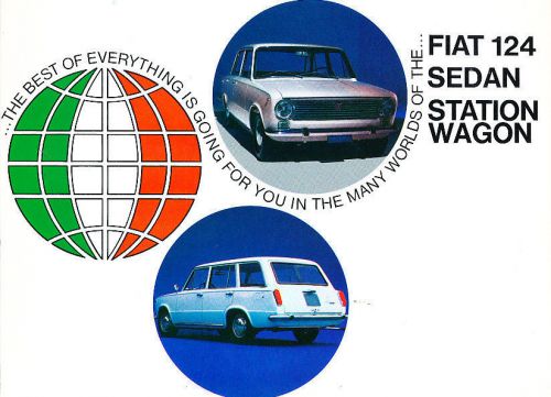 1967 fiat 124 sedan and station wagon original sales brochure