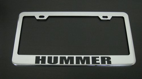 Hummer h2 h3 stainless steel chrome license frame + screw caps