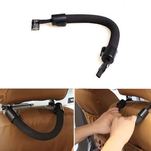 Multifunction car safety rear seat headrest soft handle holder hanger bag hooks