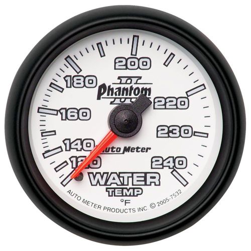 Auto meter 7532 phantom ii; mechanical water temperature gauge