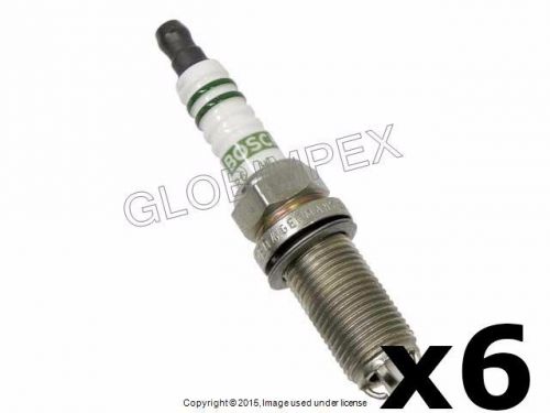 Porsche 911 cayenne &#039;08-&#039;15 fgr-5-nqe-04 spark plug set of 6 bosch oem