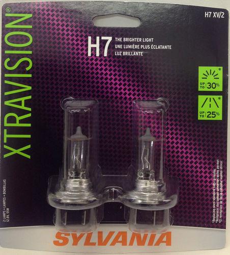 <new>sylvania xtravision h7 xv/2 headlamp replacement bulbs (2-pack)<new>