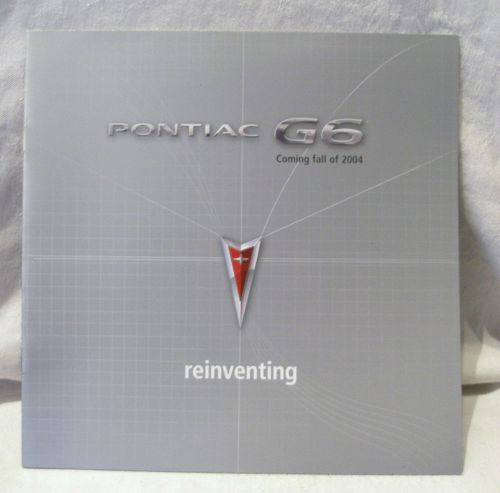 2004 pontiac g6 sales brochure