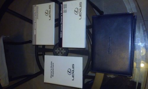 1992 lexus sc 300 400 owners manual leather case books free shipping!