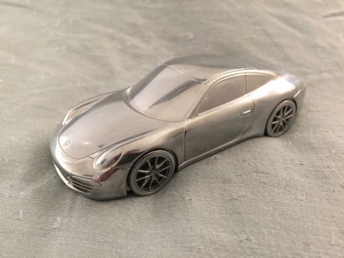 Porsche 911 carrera s paperweight limited edition chrome metal billet model