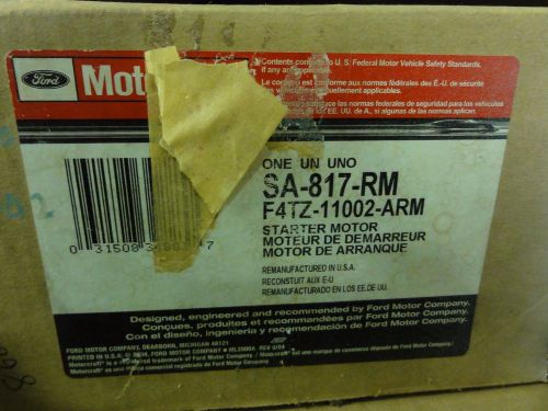 Motorcraft sa-817rm reman starter motor