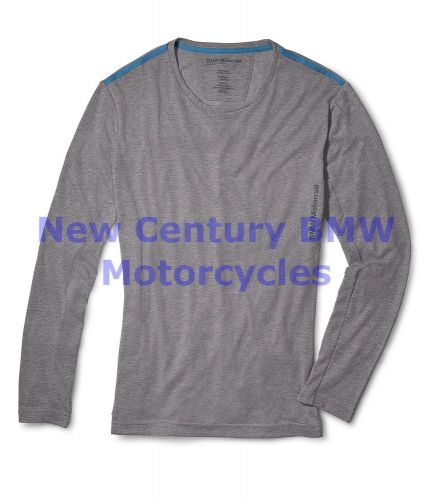 Bmw genuine motorcycle motorrad men ride long-sleeve shirt dark grey xxl