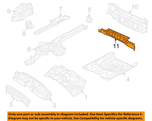 Chrysler oem 15-16 200 floor rails-rear-rear body reinforcement 68104636ae