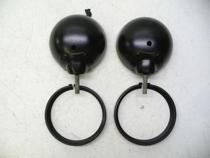 Harley flat black spot lamp housings & trim rings