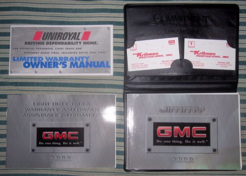 2000 gmc jimmy owner&#039;s manual factory oem used