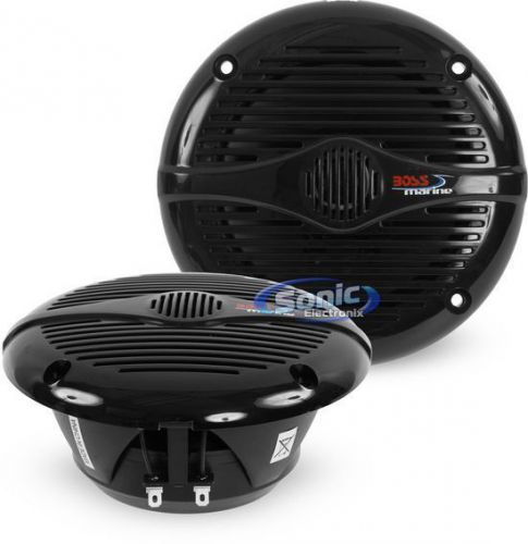 New! boss mr50b 300w 5.25&#034; 2-way marine boat coaxial stereo speakers (black)