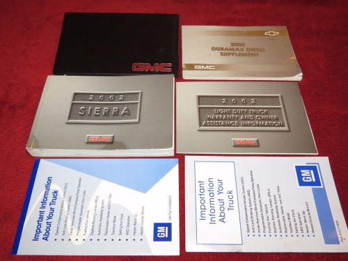 2002 gmc sierra 2500 hd duramax diesel owners manual complete package nice