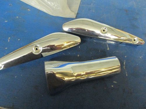 Suzuki c50 c 50 boulevard chrome drive shaft cover &amp; 2 heat shields