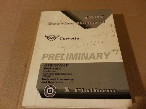1997 chevrolet corvette original dealer shop service manual vol.1