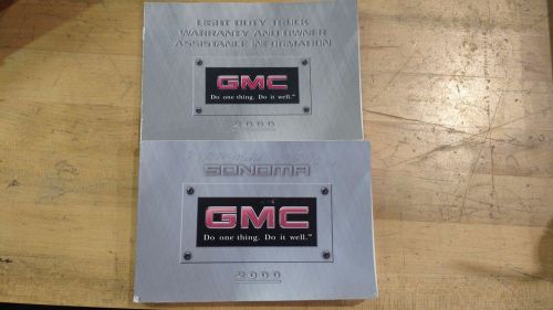 2000 gmc sonoma s-15 owner&#039;s manual &amp; warranty and owner assistance information