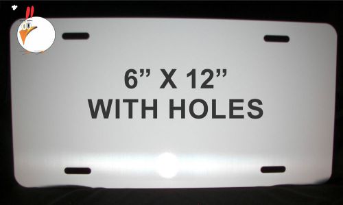 30 white dye sublimation aluminum license plates sublimation ready. white, .025