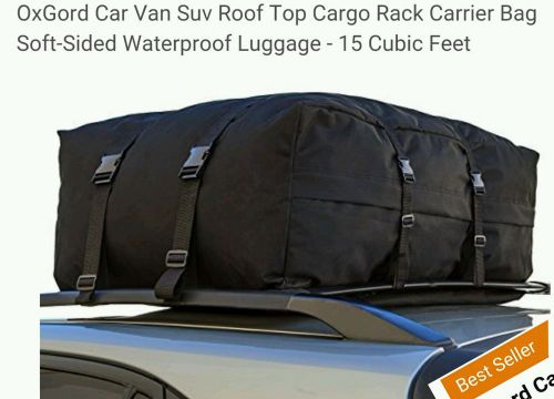 Car van suv roof top cargo rack carrier bag soft-sided waterproof luggage - 15qf