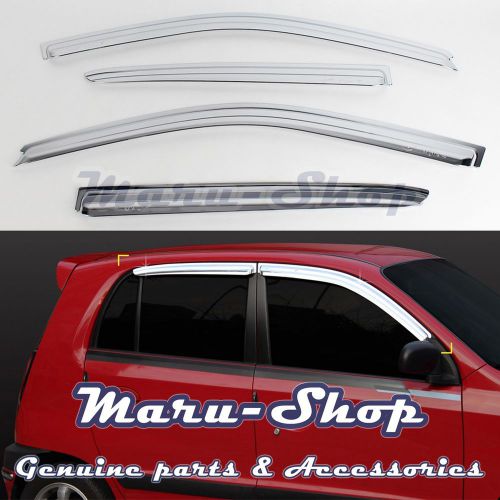 Chrome door window vent visor deflector for 99~08 hyundai atos prime/spirit