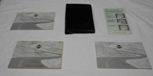 2000 nissan maxima owner manual 5/pc.set &amp; black nissan tri-fold factory case,,