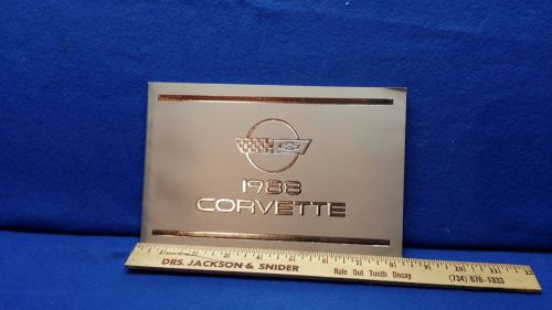 Complete 1988 corvette owners manual #14102784 - excellent condition!