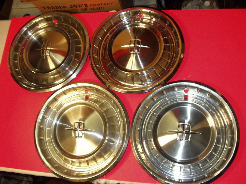 1961 61 lincoln continental mark v 14" hubcaps hub caps wheel covers - great set