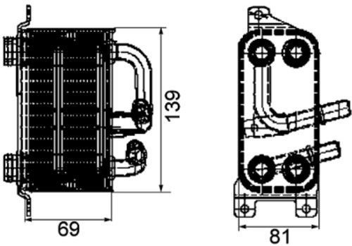 Engine oil cooler-behr service hella 376745751 fits 04-09 bmw 525i 2.5l-l6