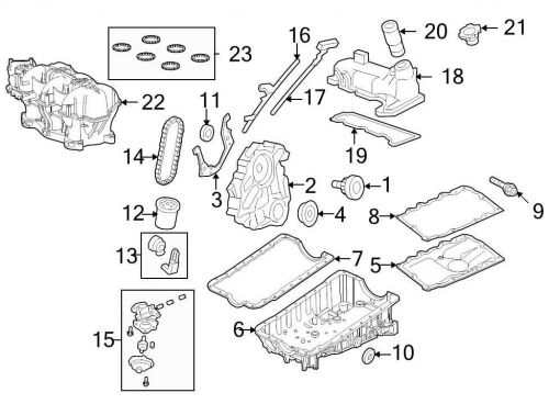 Ford oem engine timing cover 5l2z6019aa image 2