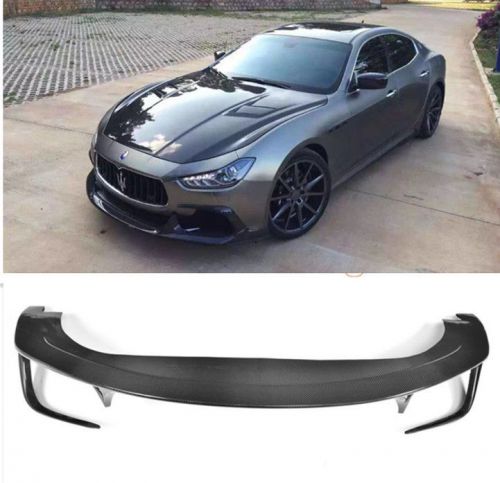 Real carbon front lip bumper diffuser for maserati ghibli sedan 4d 14-16 a style