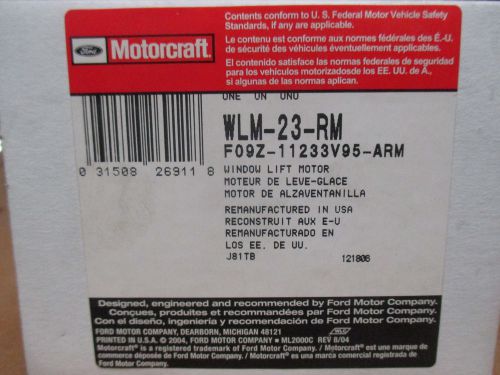 Reman oem window lift motor wlm-23-rm (front left) various 1987-1994 ford