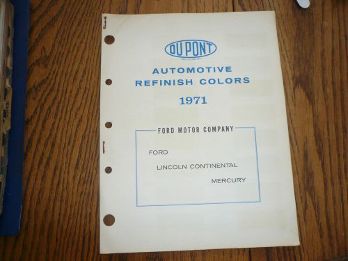 1971 ford du pont paints color chip paint sample ford mercury lincoln