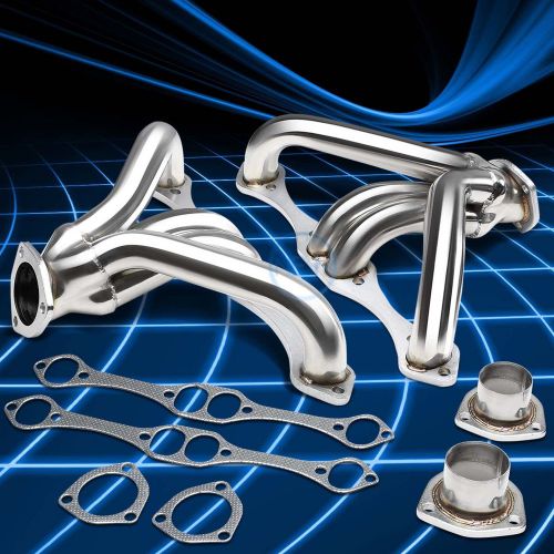 Fit chevy sbc small block v8 262-400 angle plug hugger header manifold exhaust