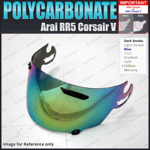 Polycarbonate helmet visor for arai rx7 rr5 rxq corsair quantum iridium gb