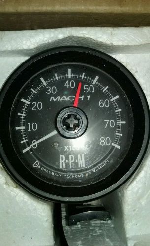 Rare nos vintage graymark mach 1 8000 rpm tachometer model 401 mustang hot rod