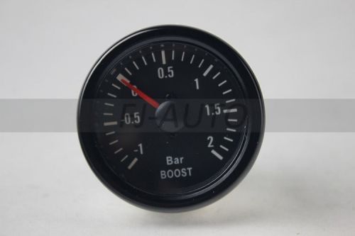 Universal 2&#034;52mm black tinted -1~2 bar boost car smoke gauges meters new