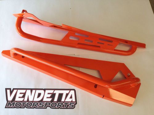 2016 2015 polaris rzr 900 rock slider rockers with tube in orange