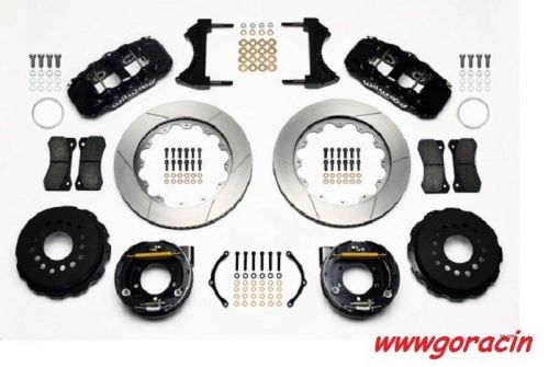 2005-2013 mustang wilwood aero4 rear big brake kit,gt,gt500,boss 302,14&#034;rotors