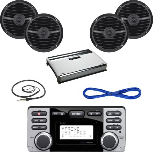 Cmd8 1.8&#034; marine cd usb radio,6.5&#034; marine speakers/wires, 360w amplifier,antenna