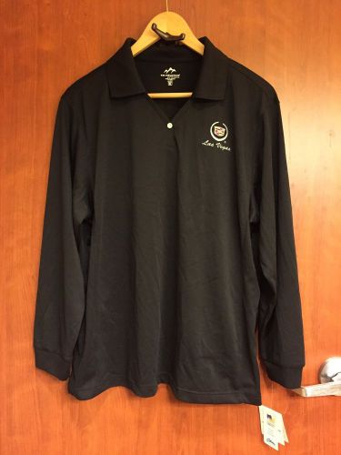 ☀nwt☀cadillac tri mountain golf l/s shirt embroidered vegas logo☀ women&#039;s xl☀