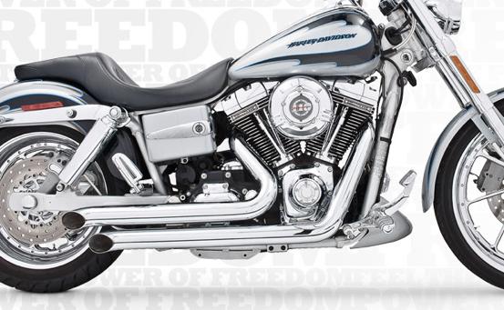 Freedom performance exhaust declaration turn-out chrome for harley fxd 2006-2013