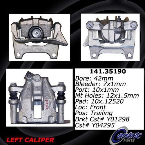 Centric 141.35190 front brake caliper-premium semi-loaded caliper-preferred