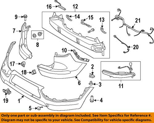 Kia oem 866193w200 bumper cover mounting kit-holder