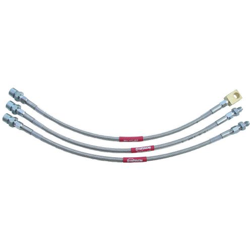 Russell 693050 mustang stainless brake hose kit disc 1965-1966