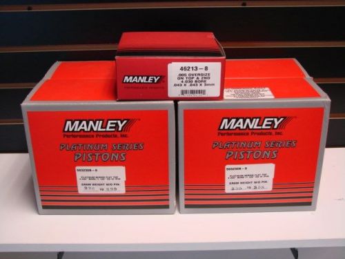 Manley 593230-8 platinum series pistons circle track sb chevy 355 383 cid