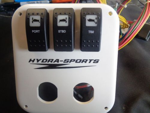 Hydra sports yamaha off white dash panel w / switches 5 7/8&#034; x 5 3/8&#034; marine boa