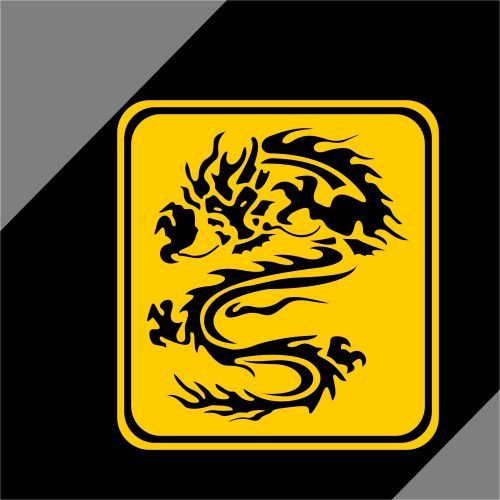 Car motorcyle vinyl decal reflective tribal dragon warning sticker  #cl62