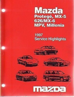 1997 mazda mx 5 6 protege 626 mpv millenia service highlights manual new model