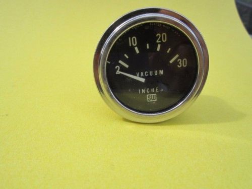 Vintage stewart warner sw vacuum gauge 2 -30 inches #826725 usa