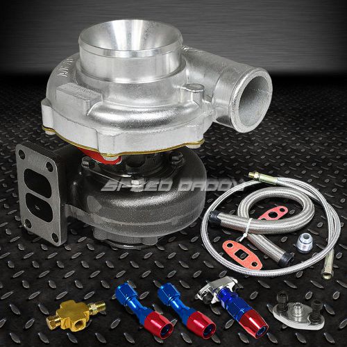 T70 t3 59 trim .70 a/r v-band stage iii 500+hp turbo charger+oil feed+drain line